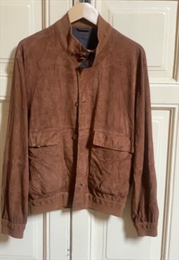 Vintage 80s Leather Jacket in Suede Oversize