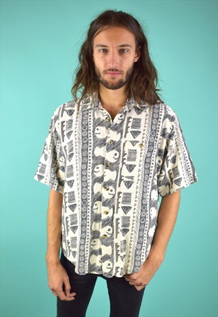 VINTAGE 90'S PATTERNED SHIRT
