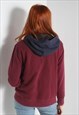 VINTAGE GAP FLEECE LINED SPELL OUT HOODIE MAROON