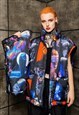 RAVER BOMBER CYBER JACKET HANDMADE DETACHABLE GRUNGE PUFFER 