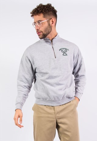 VINTAGE 1/4 ZIP SWEATSHIRT SMITHFIELD TENNIS