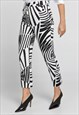 BLACK & WHITE GABARDINE PANTS