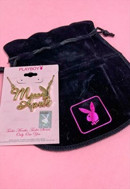 Playboy Miss April Gold Name Birth Month Necklace 