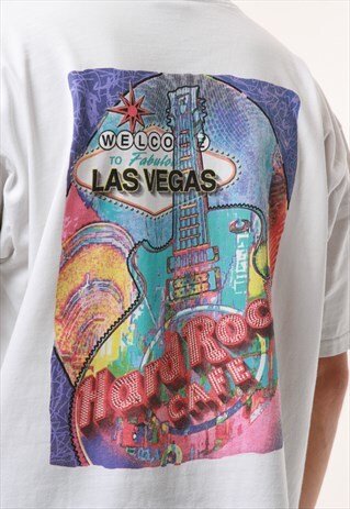 90S VINTAGE HARD ROCK CAFE LAS WEGAS COTTON T-SHIRT 16405