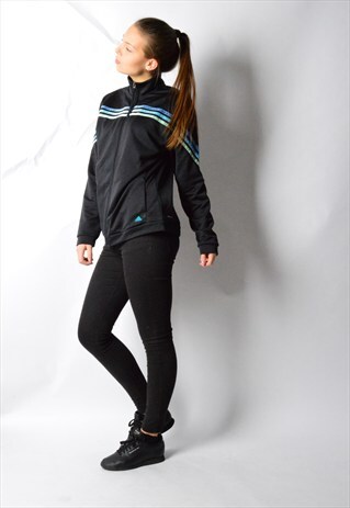 BLACK STRIPED ADIDAS SPORTS JACKET