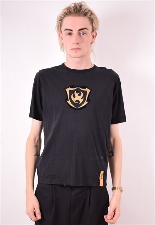 NIKE MENS VINTAGE T-SHIRT TOP MEDIUM BLACK 90S