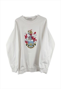 Vintage GB Kingdom Sweatshirt in White XL