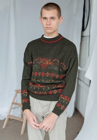 VINTAGE 80S FUNKY JUMPER WITH PATTERN