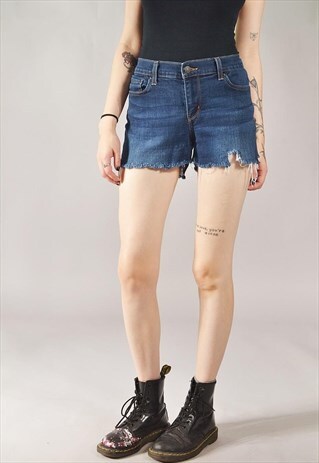VINTAGE LEVI'S DENIM SHORTS DARK BLUE