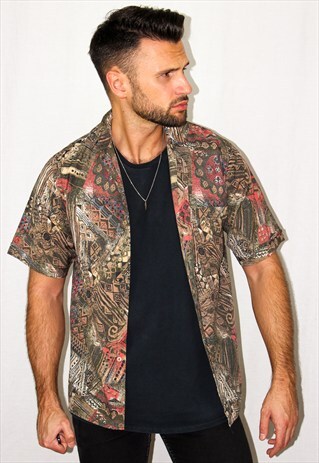 VINTAGE ABSTRACT PRINT FESTIVAL SHIRT