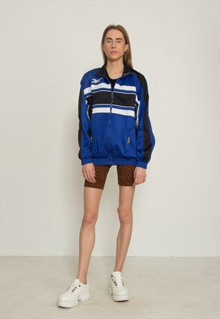 VINTAGE BLUE REEBOK TRACK ZIP JACKET