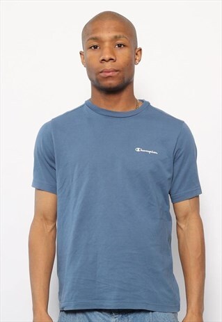 VINTAGE CHAMPION LOGO T-SHIRT BLUE