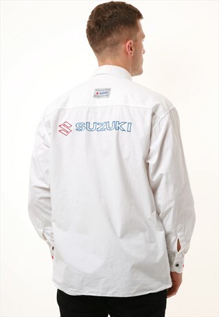 90S VINTAGE OLDSCHOOL TEAM SUZUKI COTTON SHIRT 15865