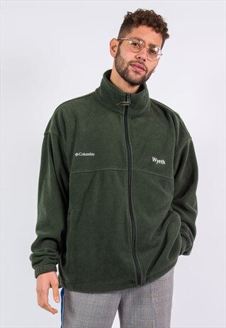 COLUMBIA GREEN FLEECE JACKET