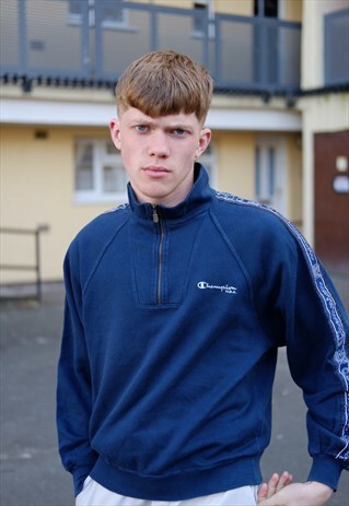 90S VINTAGE CHAMPION QUARTER ZIP JUMPER
