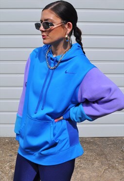 Vintage Y2K reworked Nike purple fleece sleeve hoodie