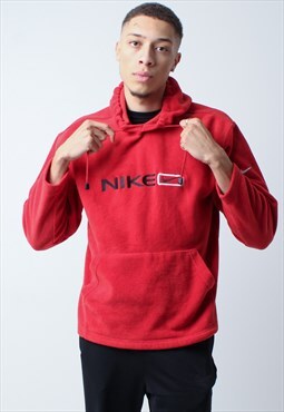 Vintage Nike fleece hoodie in red