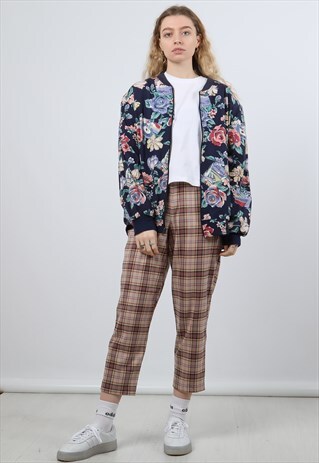 VINTAGE XL FLORAL BOMBER JACKET