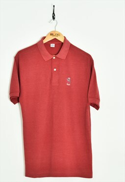 Vintage Hugo Boss Polo T-Shirt Red Large