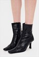 VINTAGE Y2K HIGH HEELED ANKLE BOOTS 