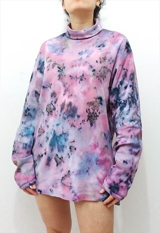 VINTAGE REWORKED TIE DYE TURTLENECK NIKE LONG SLEEVES SWEAT