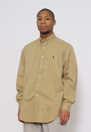 VINTAGE RALPH LAUREN KHAKI SHIRT