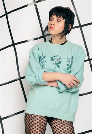90S VINTAGE BERRY PRINT JUMPER