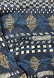 VINTAGE ABSTRACT KNITTED JUMPER PATTERNED GRANDAD SWEATER