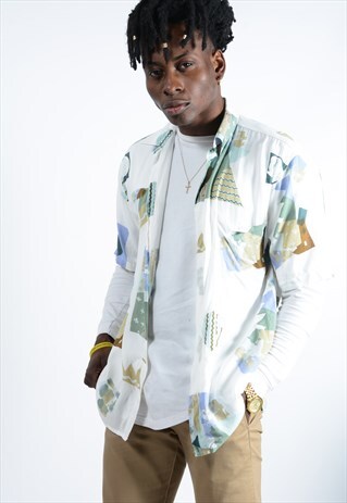 VINTAGE ABSTRACT PATTERNED SHIRT