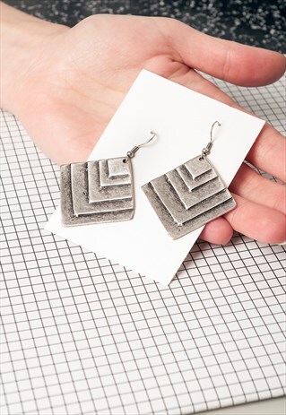 90S VINTAGE GEOMETRIC EARRINGS