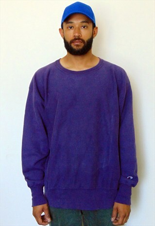 90S MINIMALIST CLASSIC SPORTSWEAR PURPLE SWEATSHIRT XXL