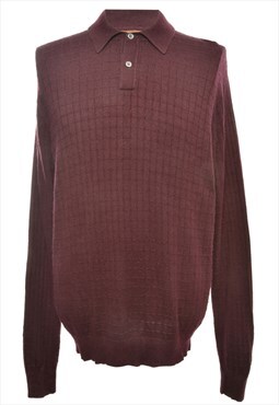 Vintage Purple Long Sleeved Jumper - M