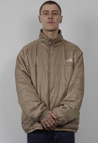 VINTAGE 90'S THE NORTH FACE CHAMPAGNE GOLD PUFFER JACKET