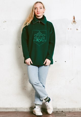 VINTAGE 80S OVERSIZED FLEECE 1/4 ZIP