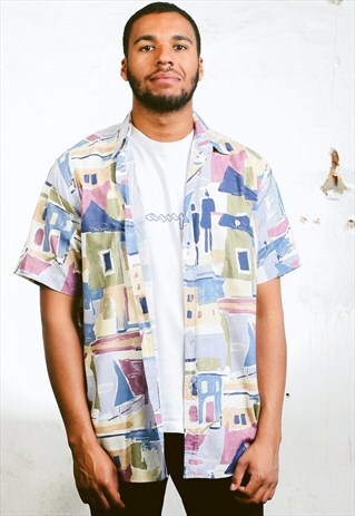 VINTAGE ABSTRACT PATTERNED SHIRT