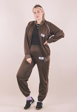 sportswear tracksuit brown asos marketplace 90s