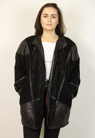 VINTAGE AMAZING 80'S SUEDE/LEATHER JACKET