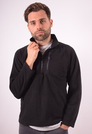 STARTER MENS VINTAGE FLEECE JUMPER SMALL BLACK 90S