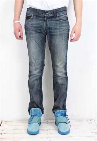 511 VTG MENS W34 L32 SLIM FIT STRAIGHT JEANS PANTS TROUSERS