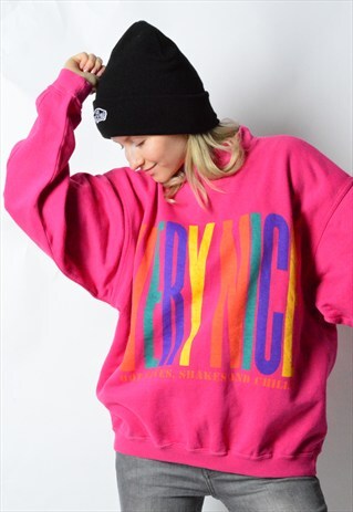 VINTAGE 80S PINK VERY NICE SWEATSHIRT