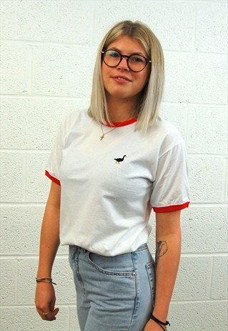 G&G RED RINGER GOOSE TEE