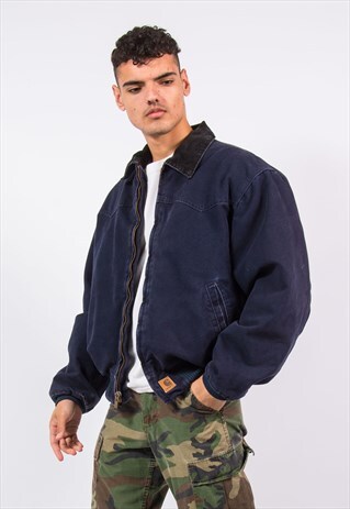 VINTAGE CARHARTT JACKET WORK CHORE CORD COLLAR