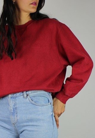 VINTAGE ADIDAS SWEATSHIRT JUMPER W LOGO FRONT