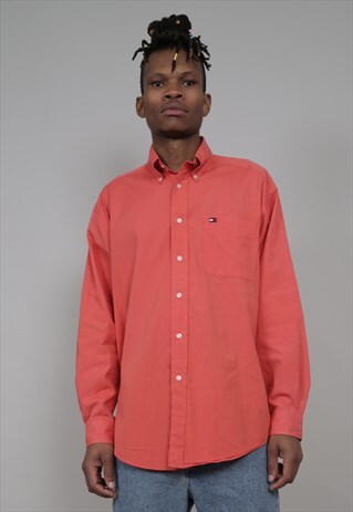 VINTAGE 90'S TOMMY HILFIGER RED SHIRT