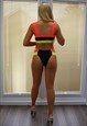 BLACK COLOUR POP BIKINI SET