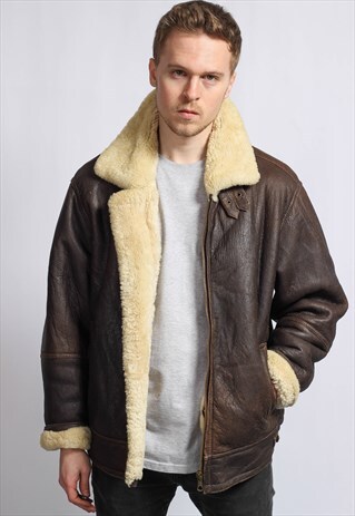 VINTAGE LEATHER SHEEPSKIN JACKET