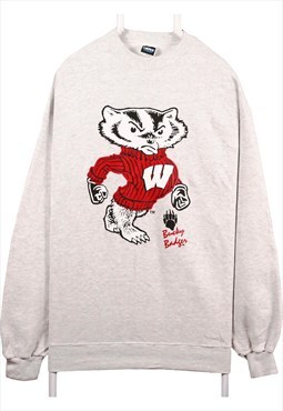 Vintage 90's Tultex Sweatshirt Wisconsin Badgers College