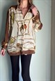 VINTAGE EQUESTRIAN PRINT BLOUSE