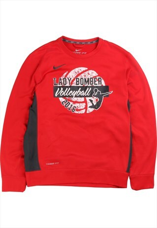 Vintage  Nike Sweatshirt Volleyball Crewneck Red Small
