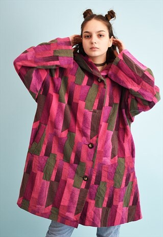 VINTAGE 80'S RETRO MARIMEKKO ELEGANT MOMS COAT